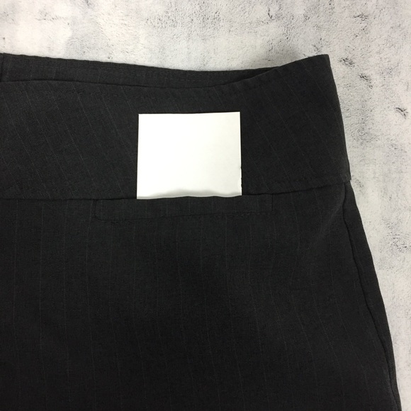 Suzy Shier Dress Pants Womens 13/14 Black Pinstripe Bootcut Trousers - Picture 5 of 12